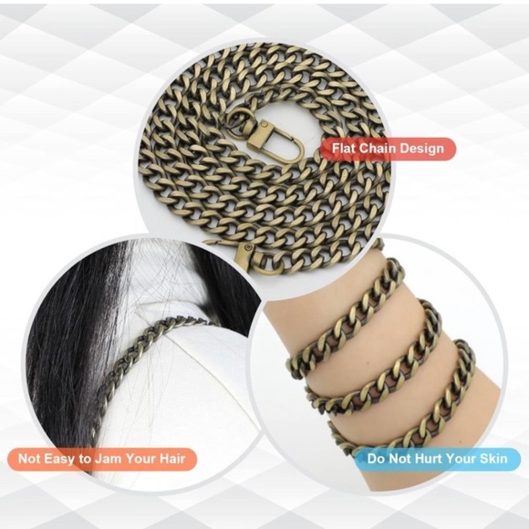 BRONZE TONED 15.4 INCH PURSE/NECKLACE CHAIN - Picture 4 of 4